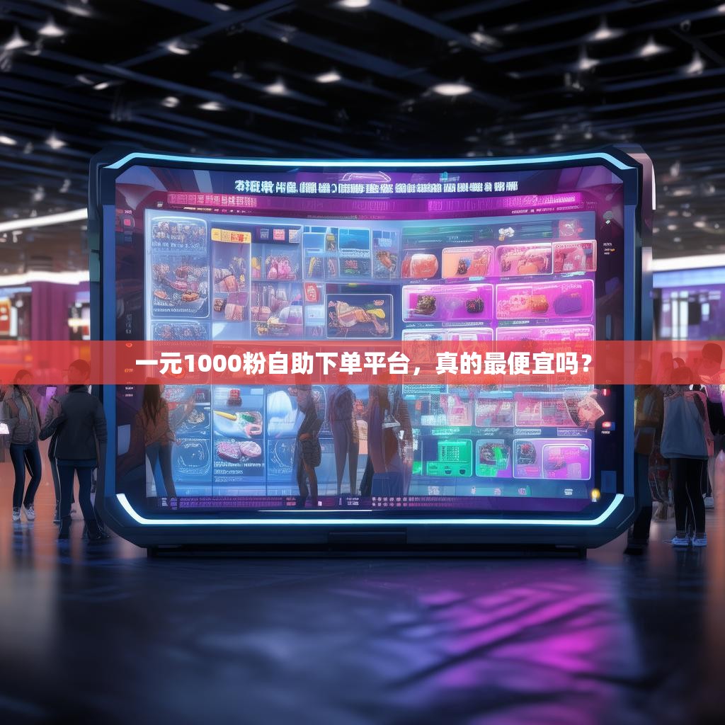 一元1000粉自助下單平臺，真的最便宜嗎？